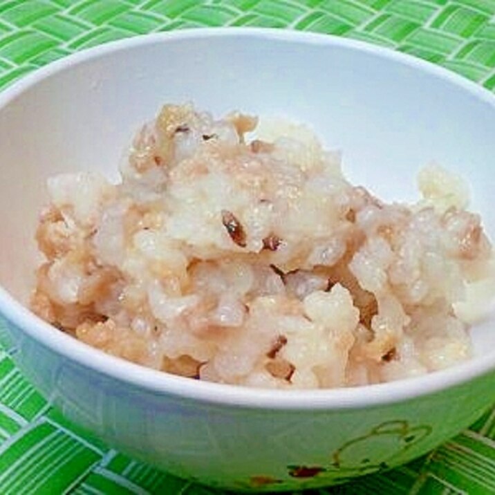 【離乳食】軟飯で♪鶏ミンチ&きのこの混ぜご飯